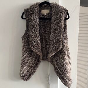 Bagatelle Textured Brown Sweater Vest